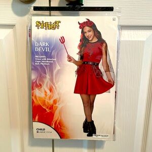 Girls Dark Devil Costume (Spirit Halloween) Size Large 12/14